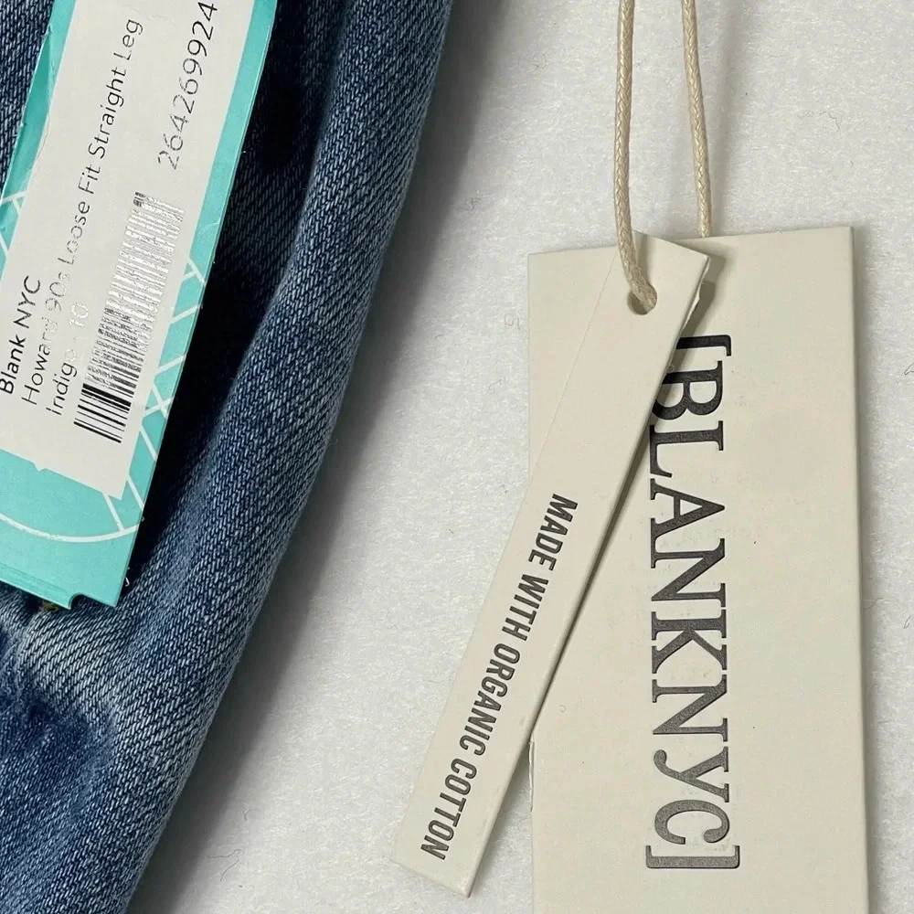 Blank NYC The Howard Mid-Rise Loose‎ Fit Organic Cotton Button Fly Jeans Size 30 - Picture 7 of 16